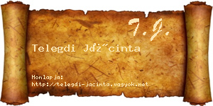 Telegdi Jácinta névjegykártya